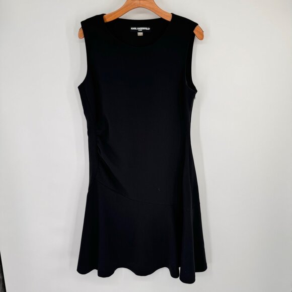 Karl Lagerfeld Paris Womens Sleeveless Black Fit & Flare Dress Size 12 new - Picture 4 of 12